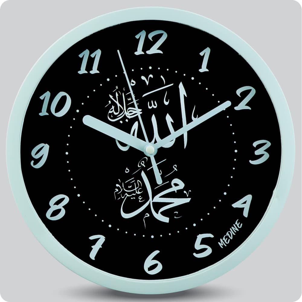Jam Dinding Analog Kaligrafi Medine Hitam JDMEDIMD1168KAMHIT