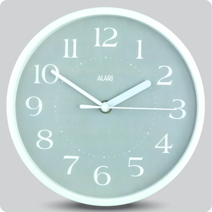 Jam Dinding Analog Polos Minimalis Alari abu JDALARAL1246-1668ABU