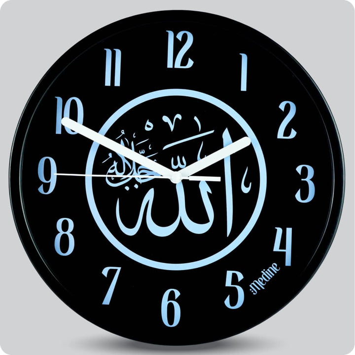 Jam Dinding Analog Kaligrafi Medine Biru 25 Cm JDMEDIMD1181-168LHITBIR