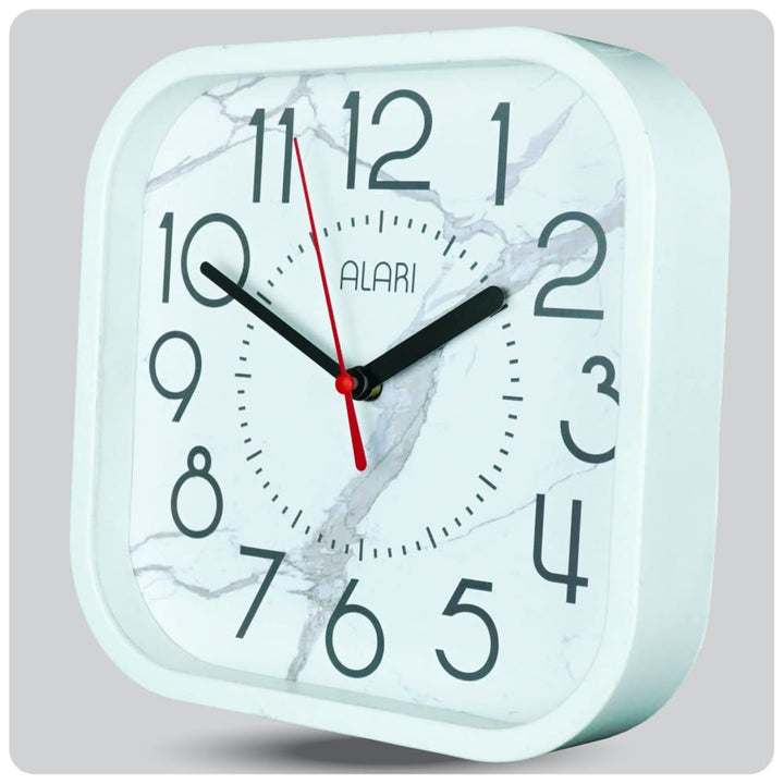 Jam Dinding Analog Polos Minimalis Alari Putih JDALARAL1239-5454PUT