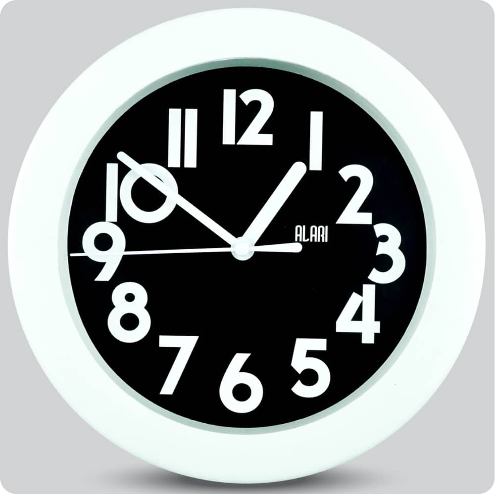 Jam Dinding Analog Polos Minimalis Alari Hitam JDALARAL1249-805HIT