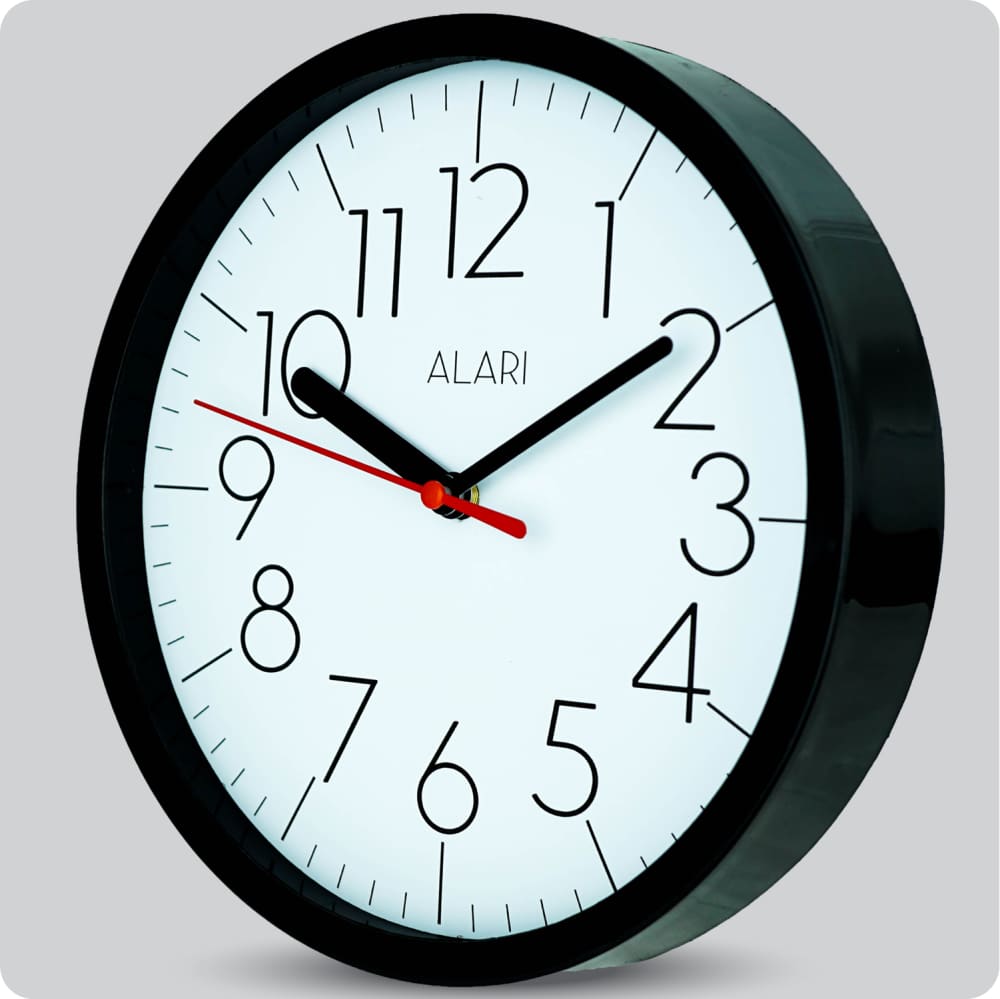 Jam Dinding Analog Polos Minimalis Alari Putih JDALARAL1188PUT