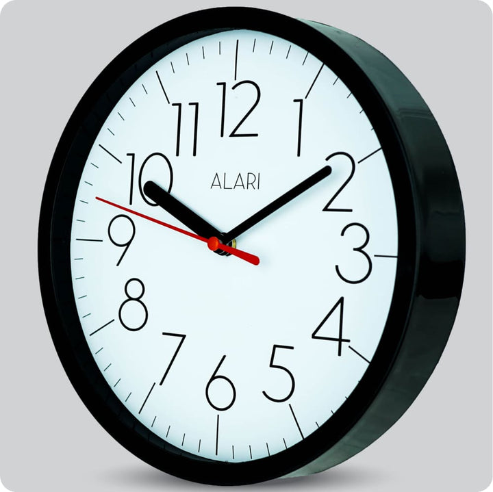 Jam Dinding Analog Polos Minimalis Alari Putih JDALARAL1188PUT