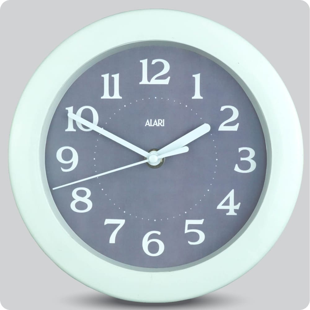 Jam Dinding Analog Polos Minimalis Alari Abu JDALARAL1246-805ABU