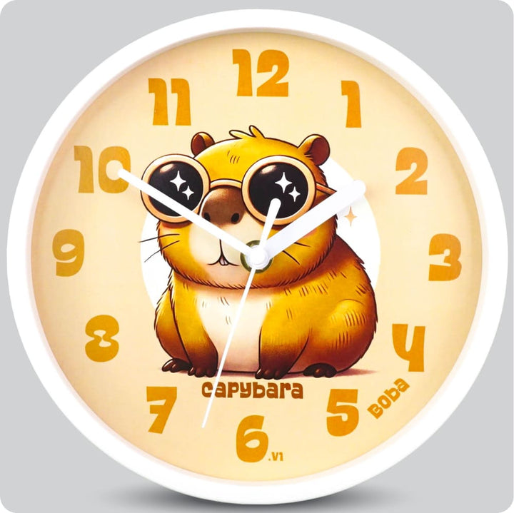 Jam Dinding Analog Karakter Anak Boba Capybara V1 JDBOBABB1161-1668CAPV1