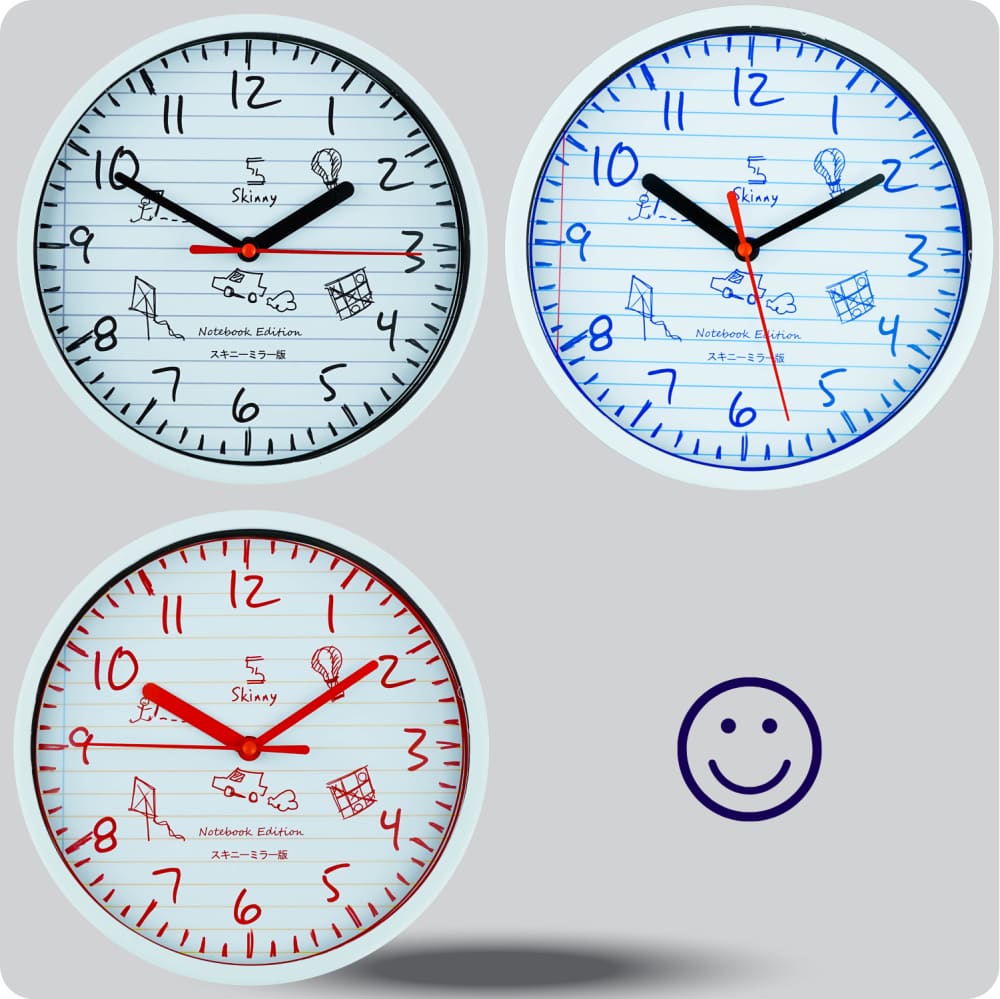 Jam Dinding Analog Polos Minimalis Skinny Red JDSKINNOTESK1189RED