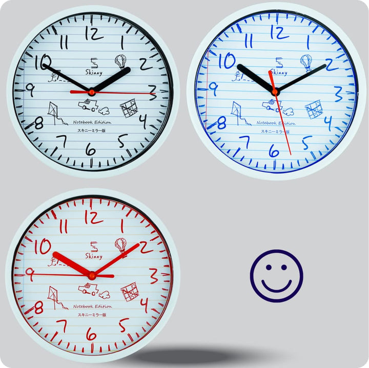 Jam Dinding Analog Polos Minimalis Skinny Red JDSKINNOTESK1189RED