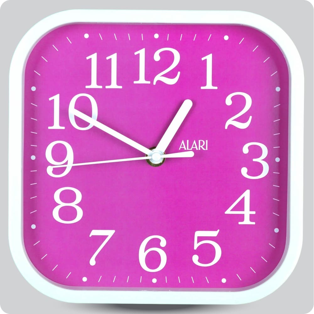 Jam Dinding Analog Polos Minimalis Alari Ungu JDALARAL1243-5454UNG