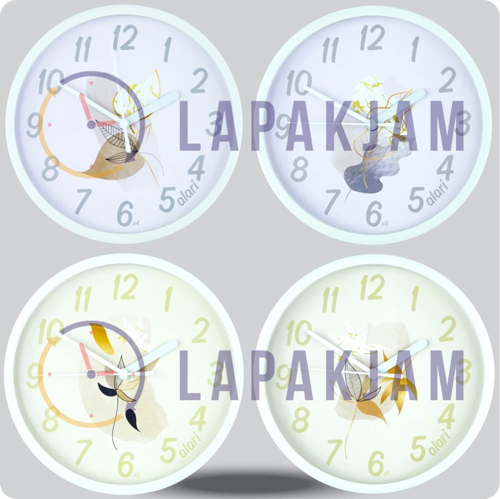 Jam Dinding Analog Bunga Alari V1 JDALARAL1234-1668V1