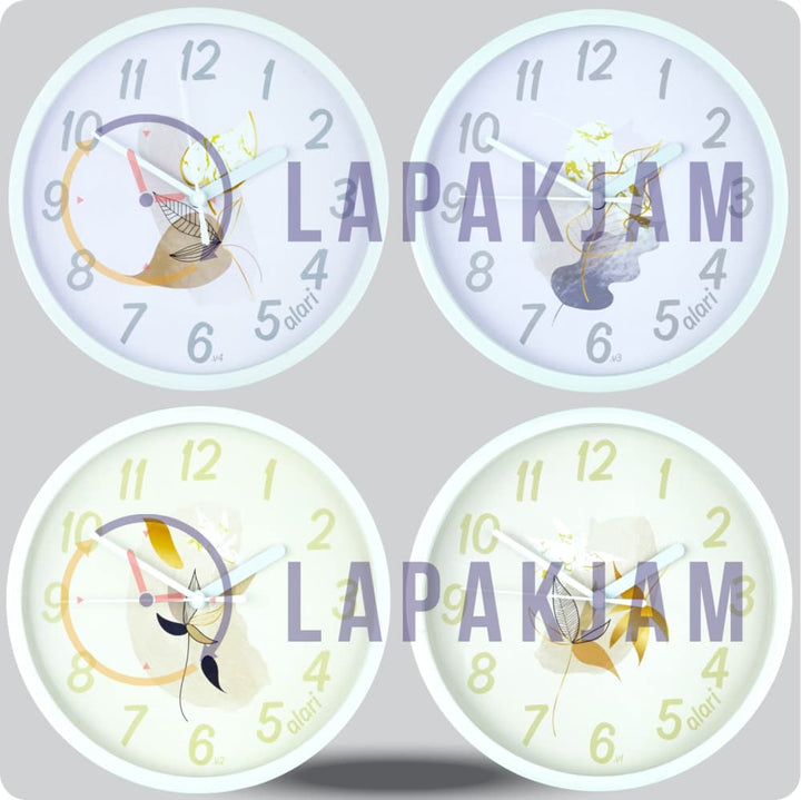 Jam Dinding Analog Bunga Alari V1 JDALARAL1234-1668V1