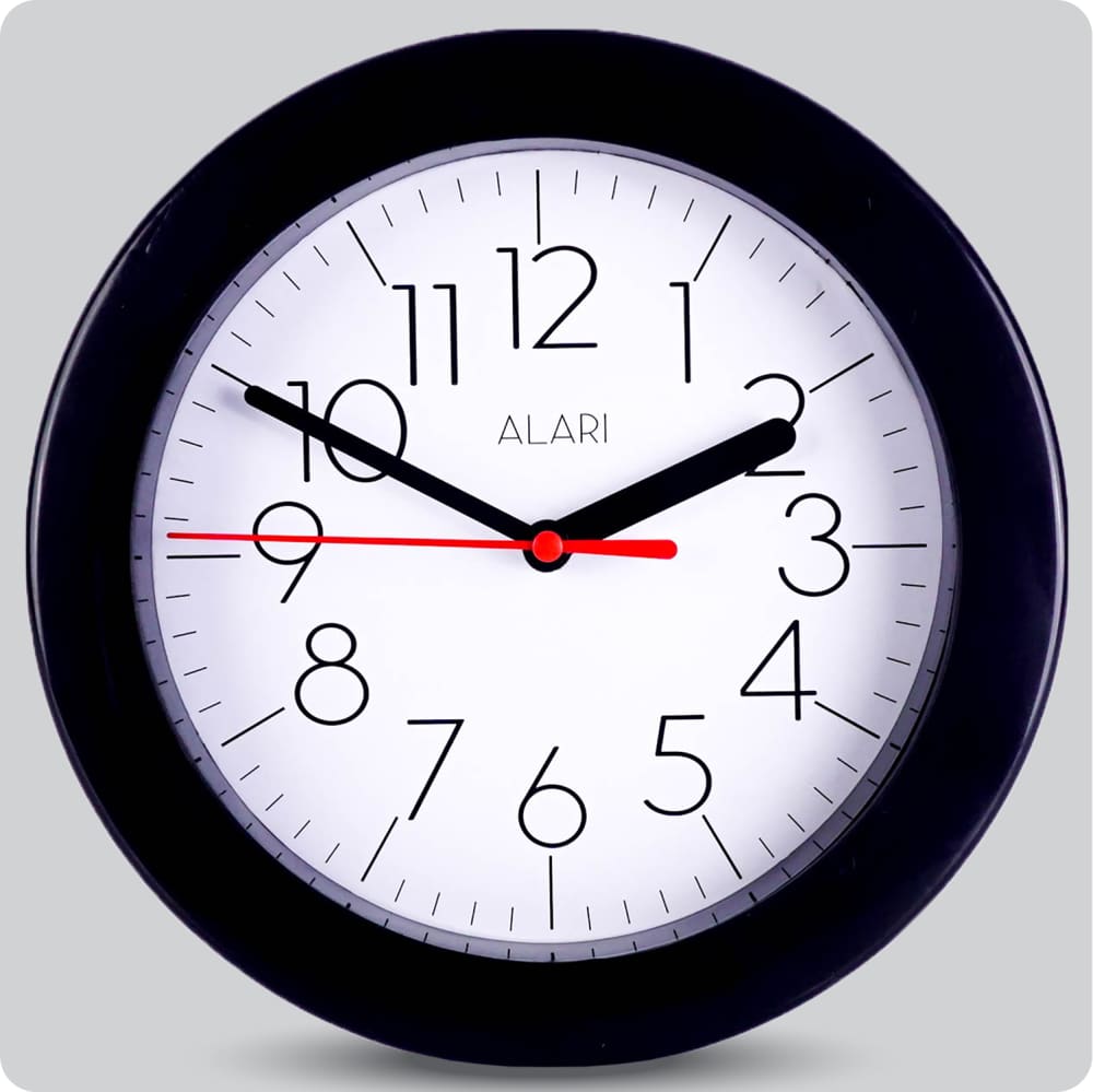 Jam Dinding Analog Polos Minimalis Alari Putih JDALARAL1189-805PUT