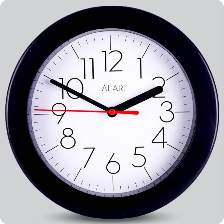 Jam Dinding Analog Polos Minimalis Alari Putih JDALARAL1189-805PUT