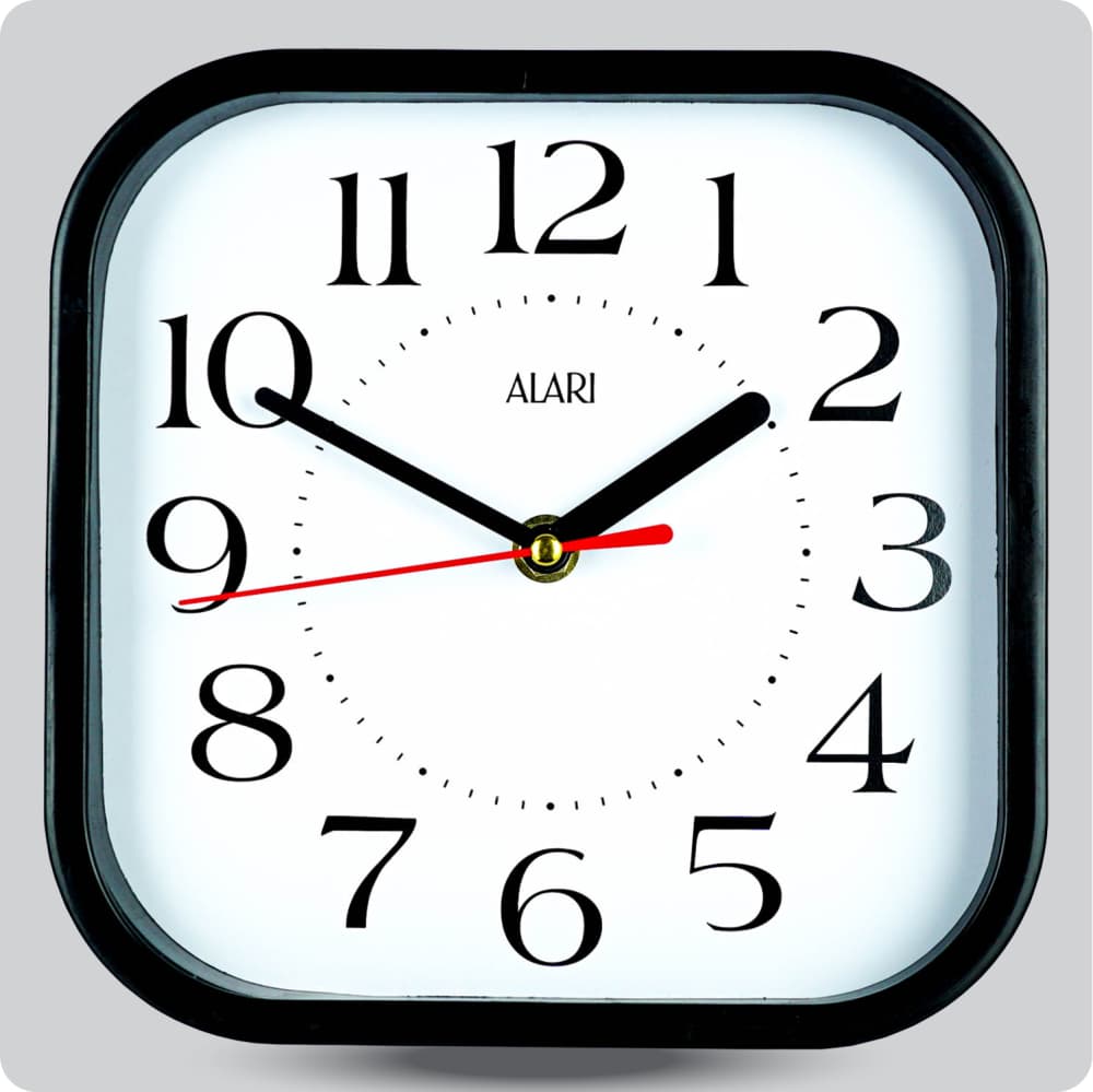 Jam Dinding Analog Polos Minimalis Alari Putih JDALARAL1246-5454PUT