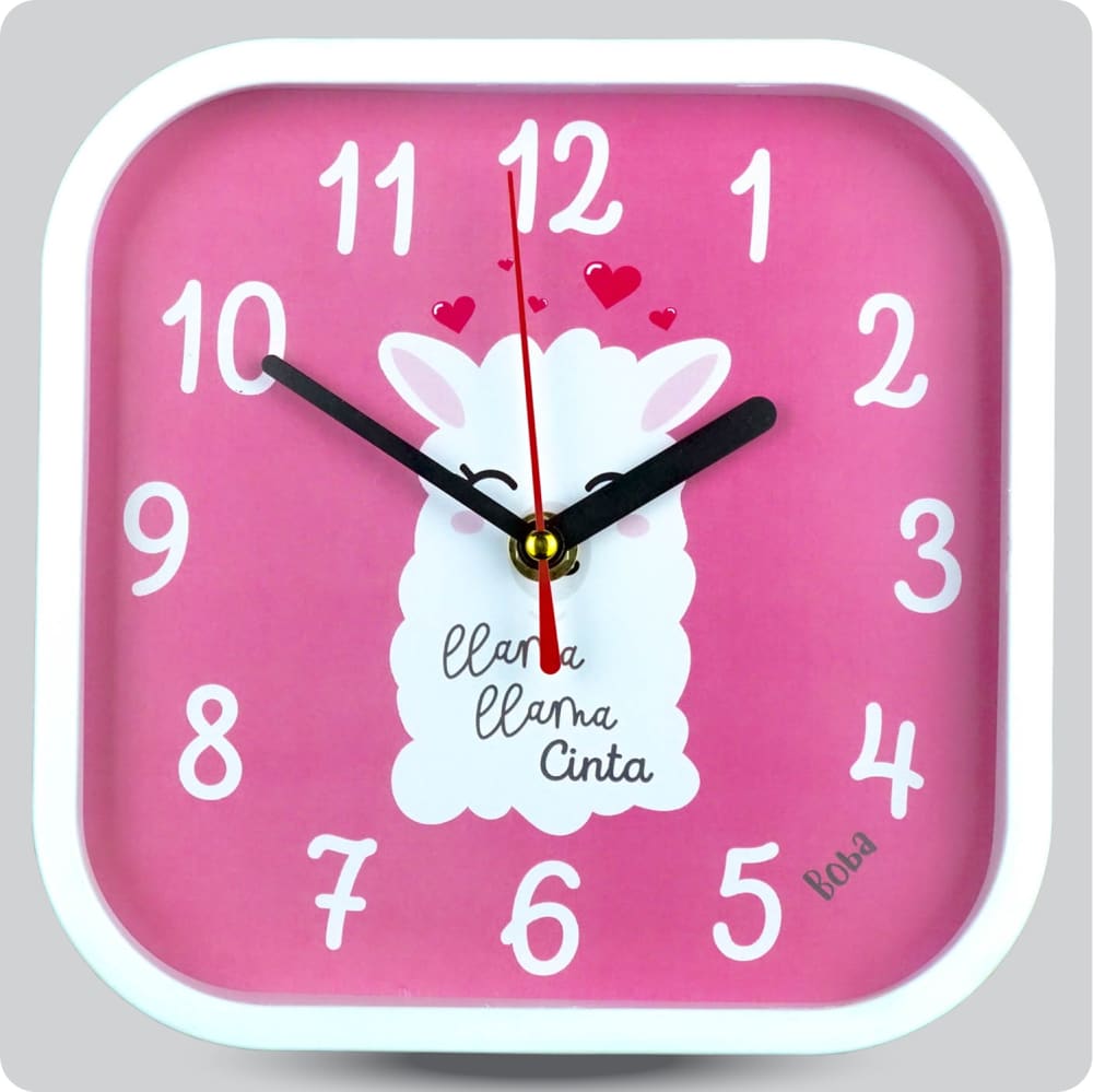 Jam Dinding Analog Karakter Anak Boba Llama Cinta JDBOBABB1102-5454LCIN
