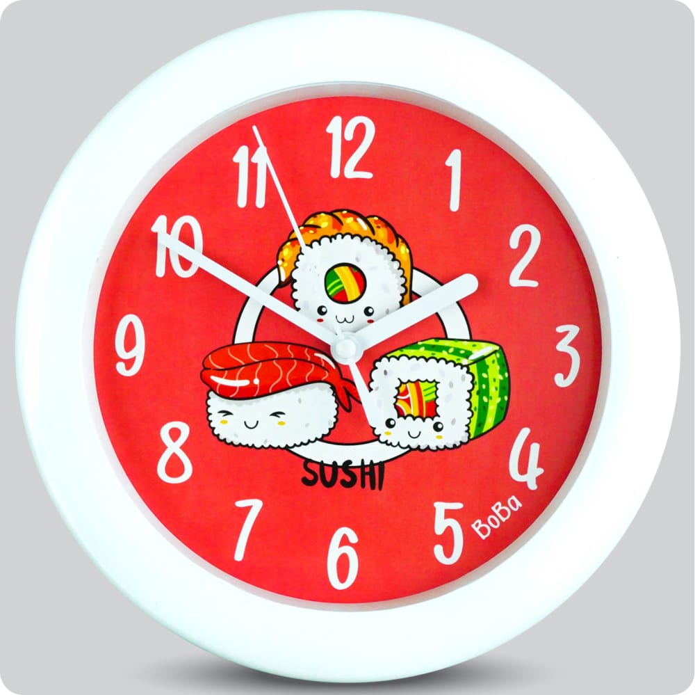 Jam Dinding Analog Makanan Minuman Boba Sushi JDBOBABB1117-805SUS