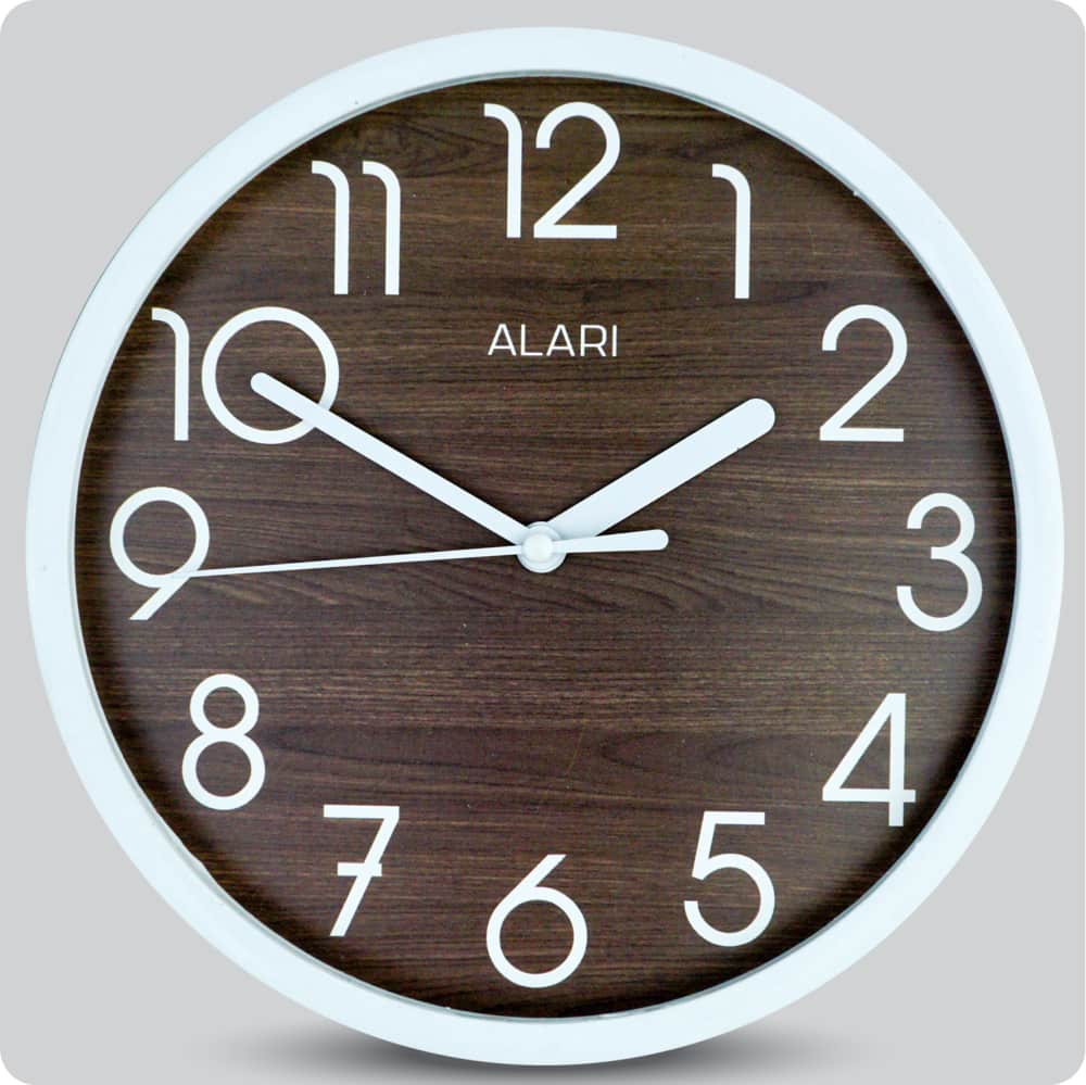 Jam Dinding Analog Polos Minimalis Alari Coklat Tua JDALARAL1288-1668COKTUA