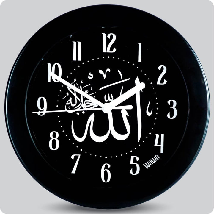 Jam Dinding Analog Kaligrafi Wawa Hitam JDWAWAWW1168-805HIT