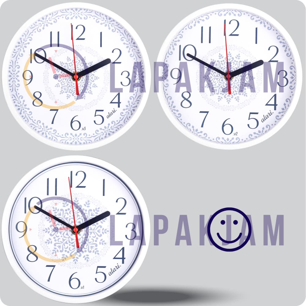 Jam Dinding Analog Tekstur Material Alari V1 JDALARAL1255-1168V1