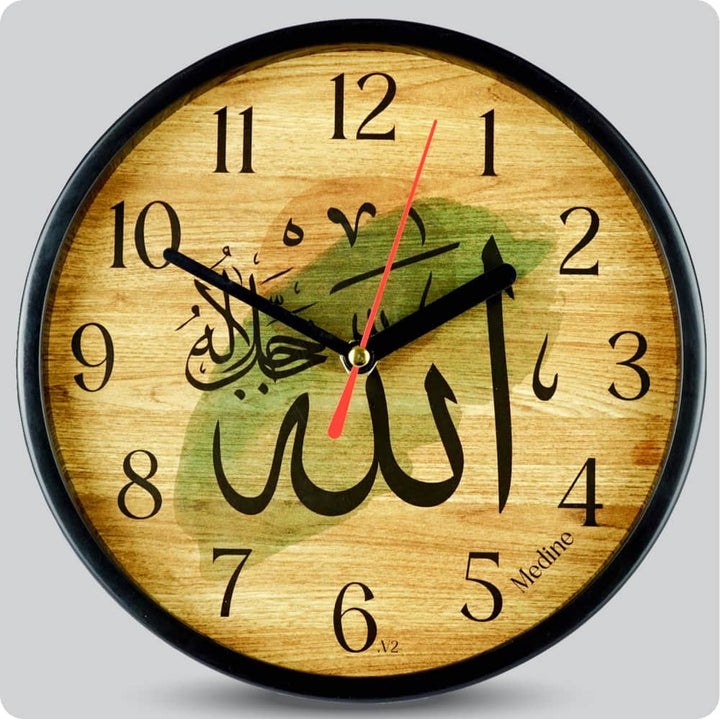 Jam Dinding Analog Kaligrafi Medine Coklat Tua JDMEDIMD1174-1668COKTUA