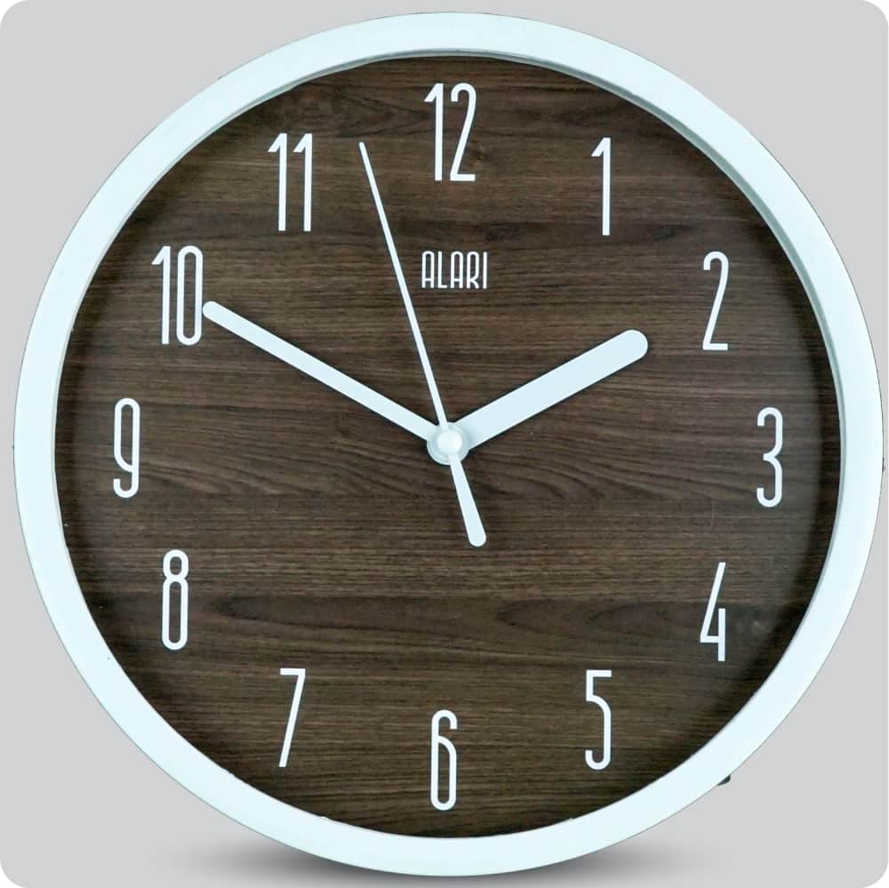 Jam Dinding Analog Polos Minimalis Alari Coklat Tua JDALARAL6884COKTUA