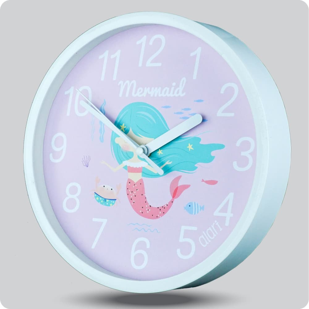Jam Dinding Analog Karakter Anak Alari Mermaid Kepiting JDALARAL1215-1668KEP