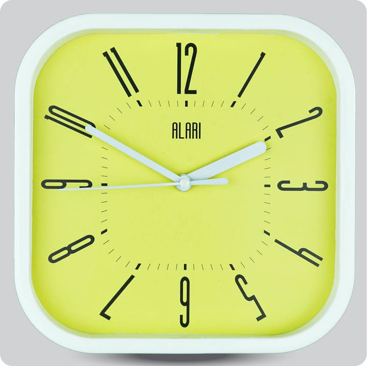 Jam Dinding Analog Polos Minimalis Alari Kuning JDALARAL1155-5454KUN