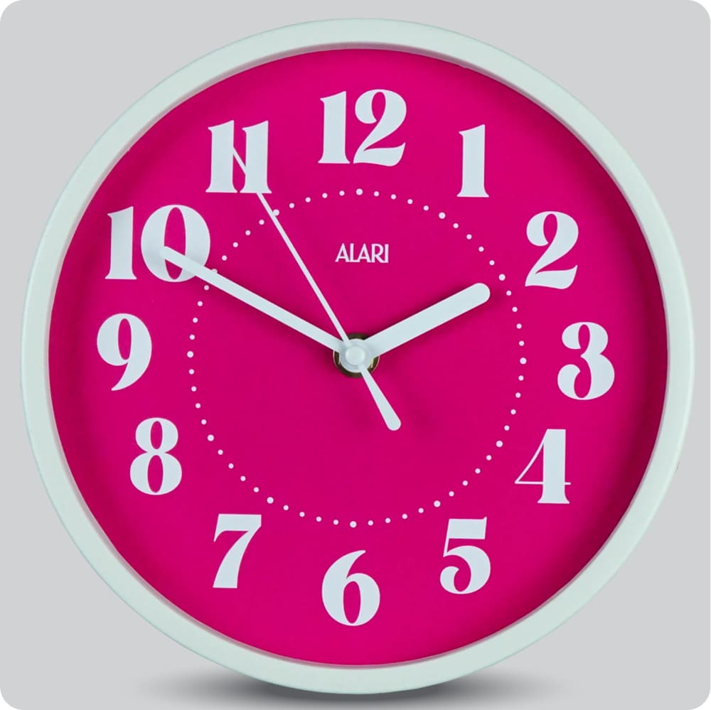 Jam Dinding Analog Polos Minimalis Alari Pink JDALARAL1190-1668PIN