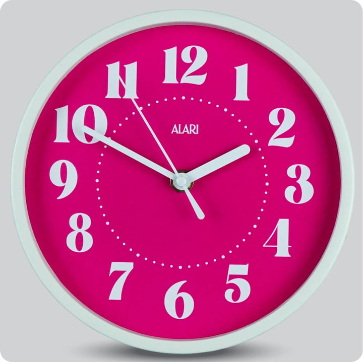 Jam Dinding Analog Polos Minimalis Alari Pink JDALARAL1190-1668PIN