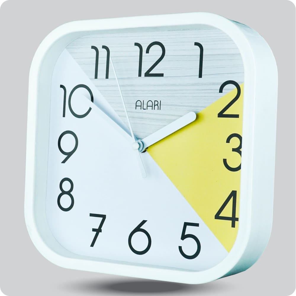 Jam Dinding Analog Polos Minimalis Alari Abu JDALARAL1210-5454ABU