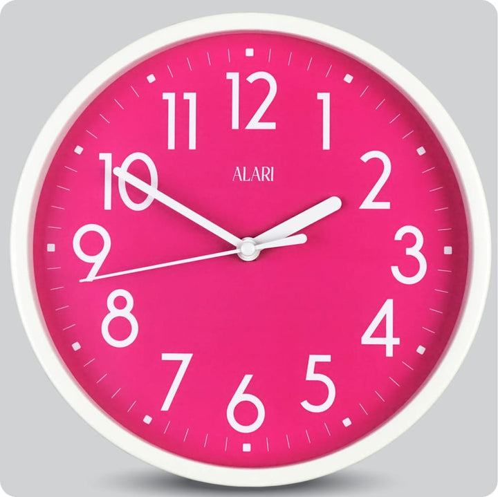 Jam Dinding Analog Polos Minimalis Alari Pink JDALARAL1163-1668PIN
