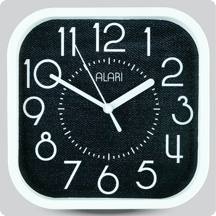 Jam Dinding Analog Polos Minimalis Alari Black JDALARAL1211-5454PBLA