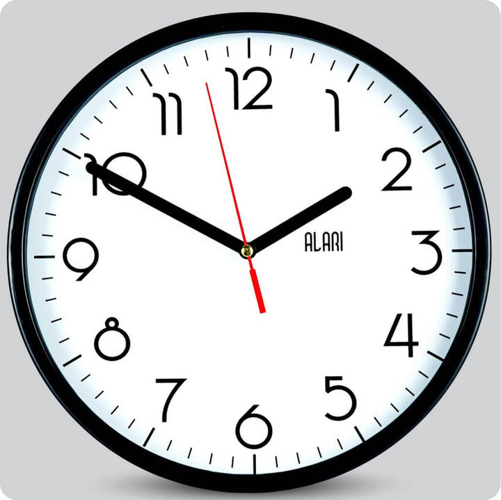 Jam Dinding Analog Polos Minimalis Alari Putih 25 Cm JDALARAL1241-168LPUT