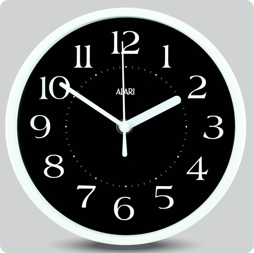 Jam Dinding Analog Polos Minimalis Alari Hitam JDALARAL1246-1668HIT