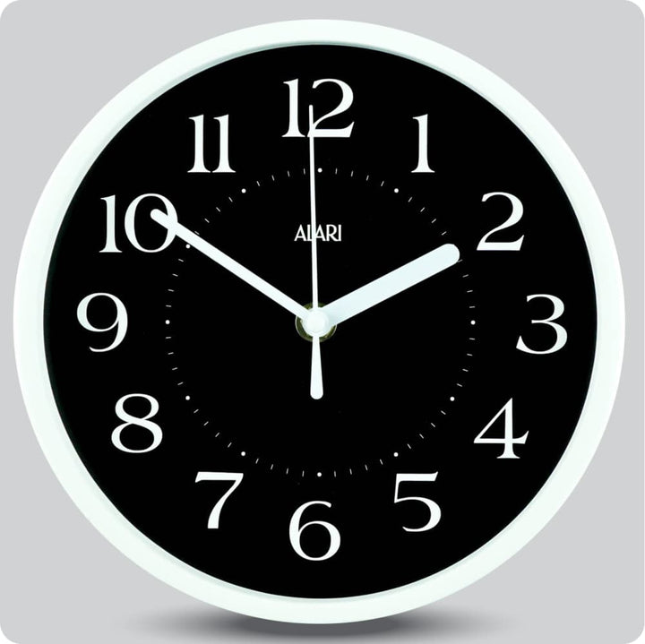 Jam Dinding Analog Polos Minimalis Alari Hitam JDALARAL1246-1668HIT