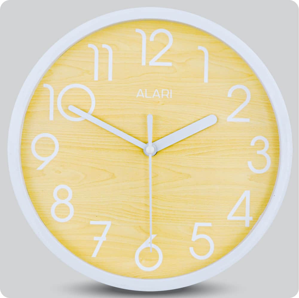 Jam Dinding Analog Polos Minimalis Alari Coklat Muda JDALARAL1288-1668COKMUD