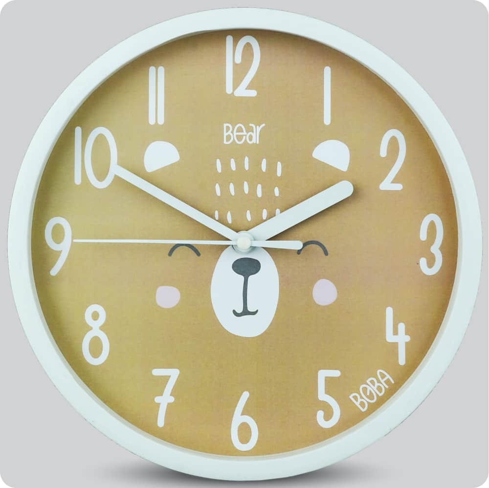 Jam Dinding Analog Karakter Anak Boba Bear JDBOBABB1515AHBEAR
