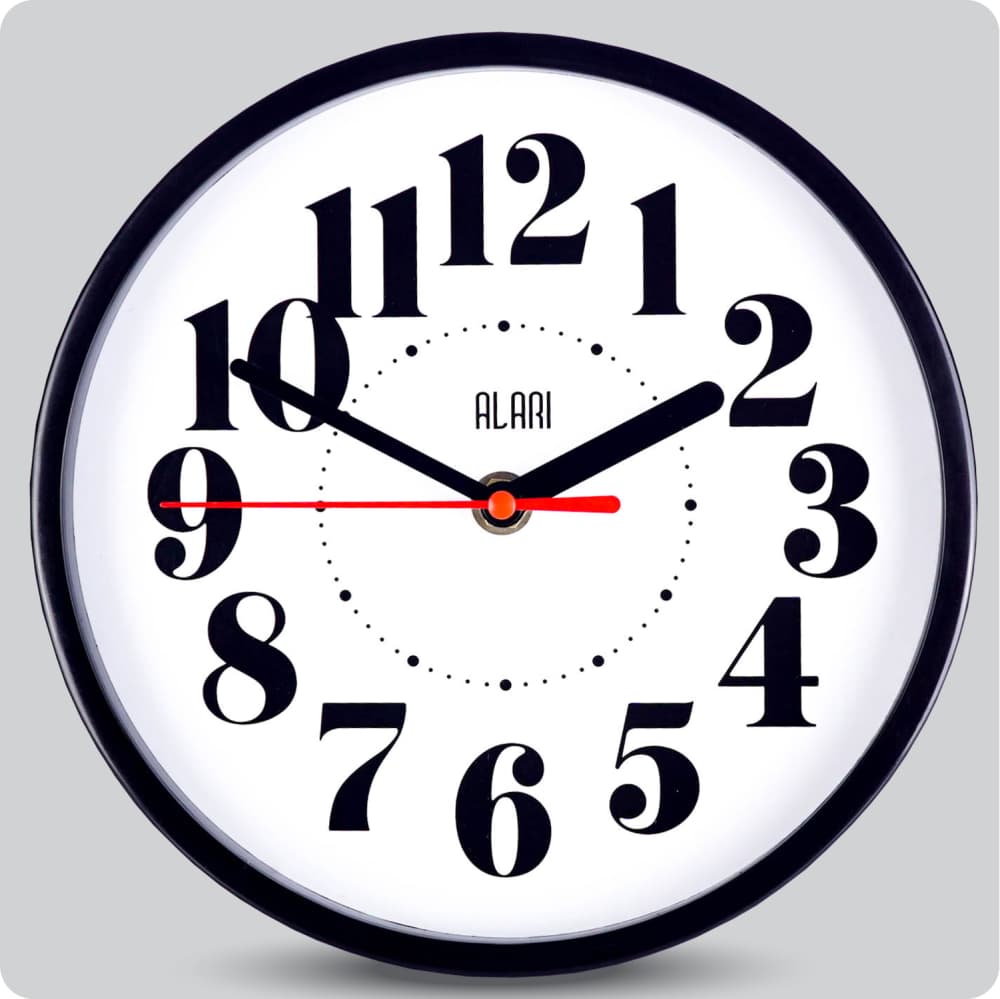 Jam Dinding Analog Polos Minimalis Alari Putih JDALARAL1251-1668PUT