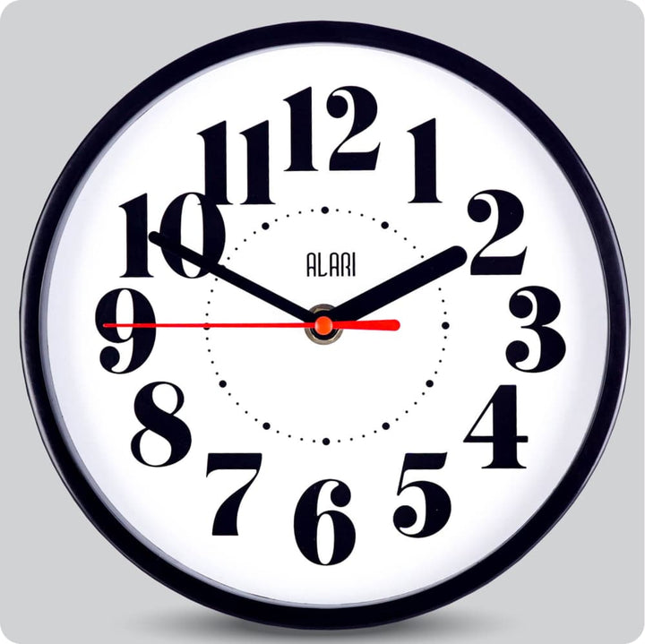 Jam Dinding Analog Polos Minimalis Alari Putih JDALARAL1251-1668PUT