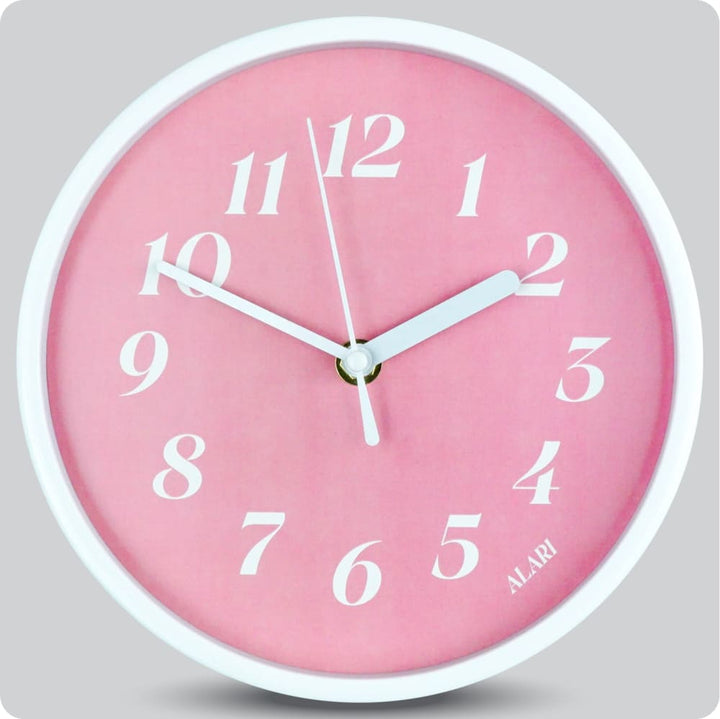 Jam Dinding Analog Polos Minimalis Alari Pink JDALARAL1237-1668PIN