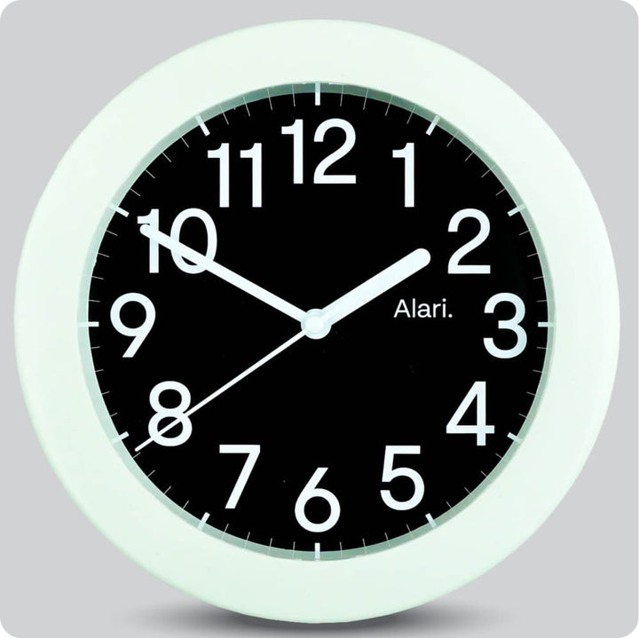Jam Dinding Analog Polos Minimalis Alari Hitam JDALARAL1113-805HIT