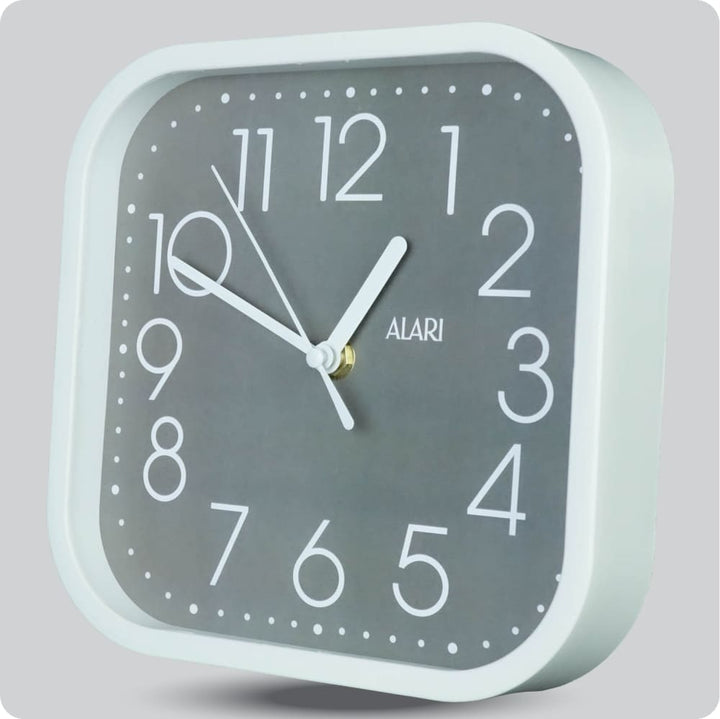 Jam Dinding Analog Polos Minimalis Alari Abu JDALARAL1244-5454ABU