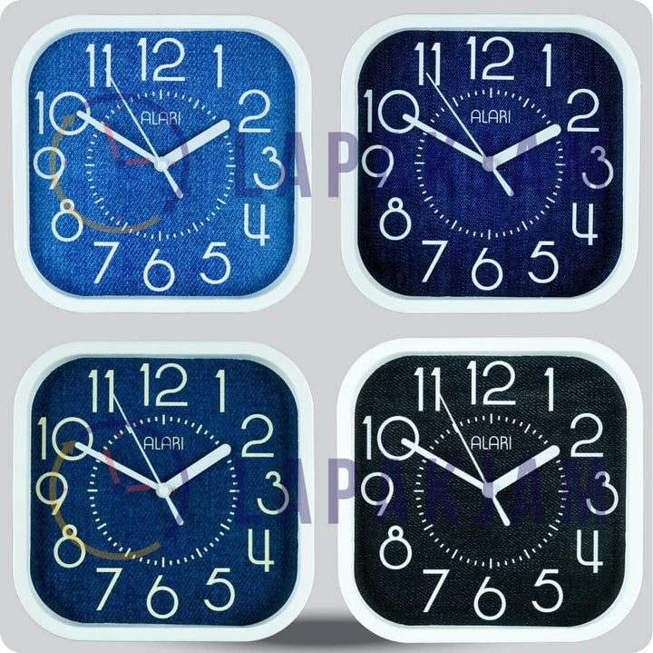 Jam Dinding Analog Polos Minimalis Alari Black JDALARAL1211-5454PBLA