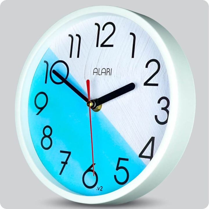 Jam Dinding Analog Polos Minimalis Alari Paint Blue V2 JDALARAL1184-1668V2