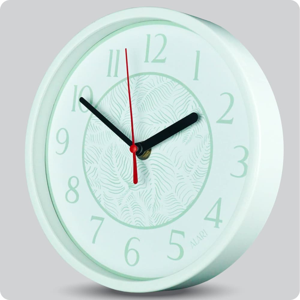 Jam Dinding Analog Motive/Pattern Alari White JDALARAL1248-1668WHI