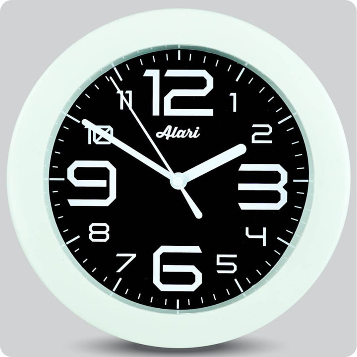 Jam Dinding Analog Polos Minimalis Alari Hitam JDALARAL1154-805HIT