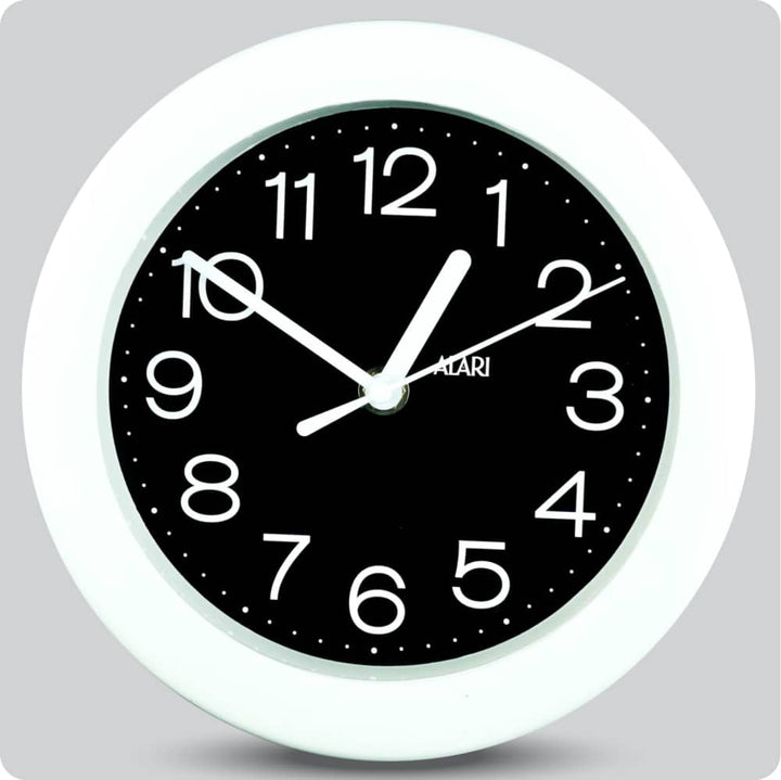 Jam Dinding Analog Polos Minimalis Alari Hitam JDALARAL1247-805HIT