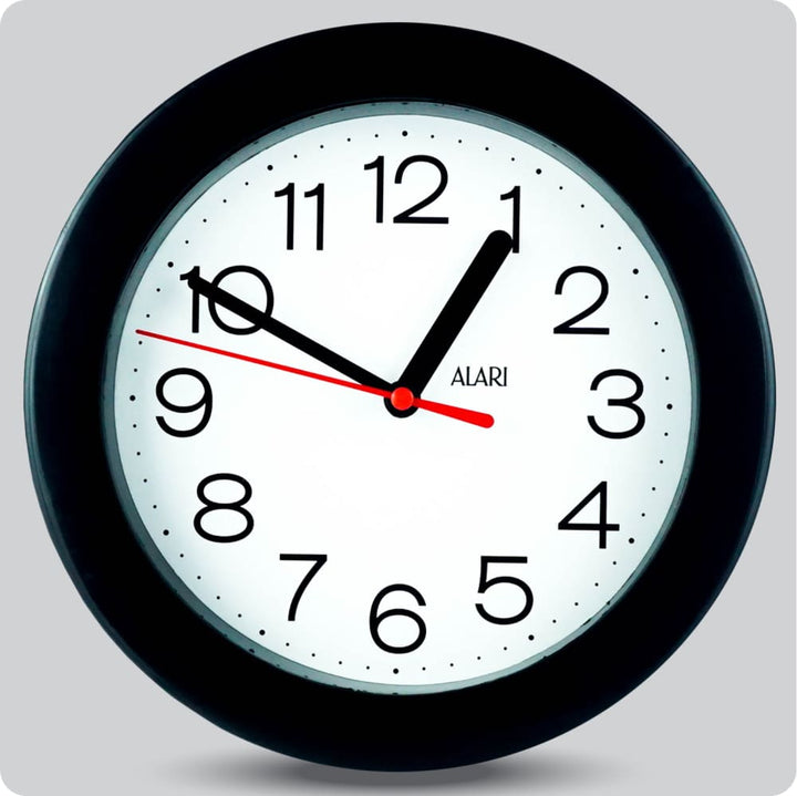 Jam Dinding Analog Polos Minimalis Alari Putih JDALARAL1247-805PUT