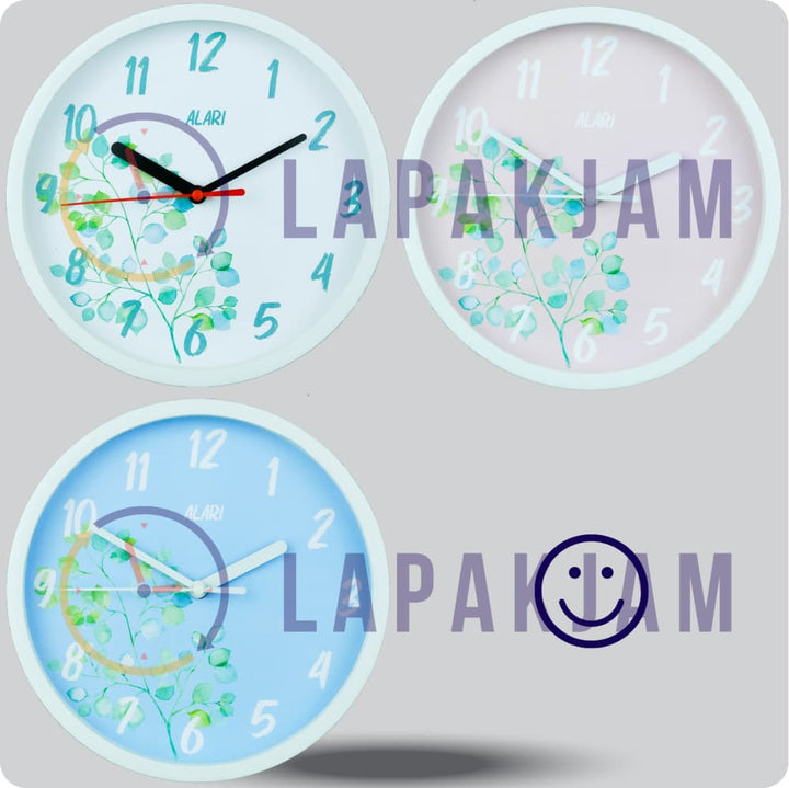 Jam Dinding Analog Bunga Alari Blue JDALARAL6363D1BLU