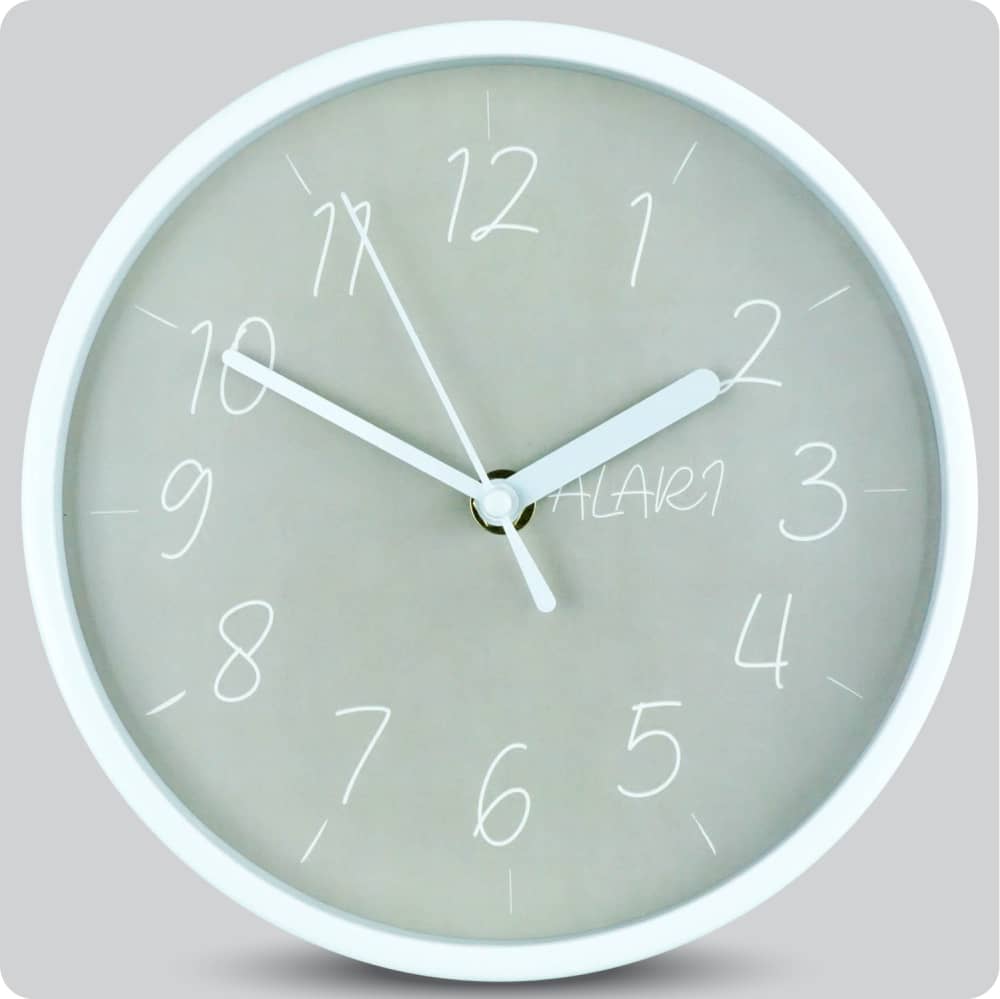 Jam Dinding Analog Polos Minimalis Alari Abu JDALARAL1238-1668ABU