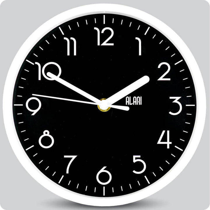 Jam Dinding Analog Polos Minimalis Alari Hitam JDALARAL1256-1668HIT